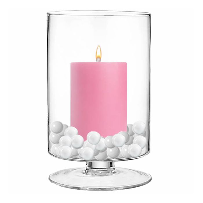 large glass candle holder pedestal stem london