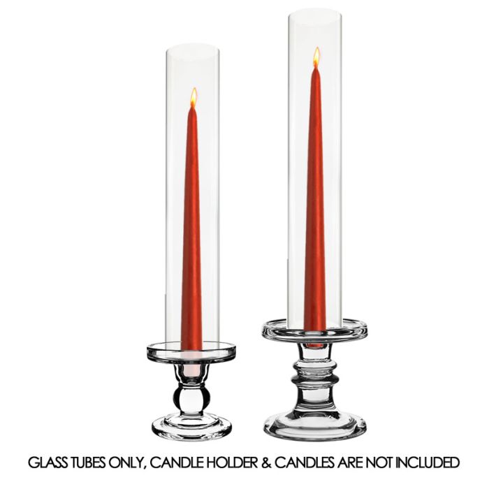 glass candle holder open ended hurricane chimney shades tubes