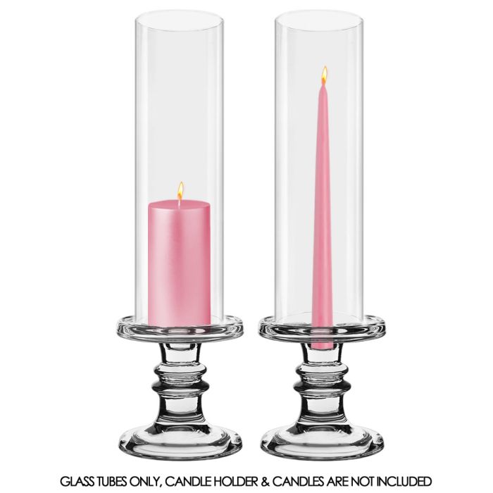 glass candle holder open ended hurricane chimney shades tubes