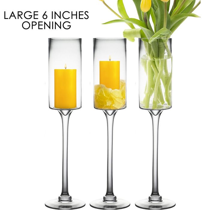 glass pillar candle holders