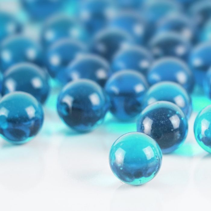light blue round glass marble fillers