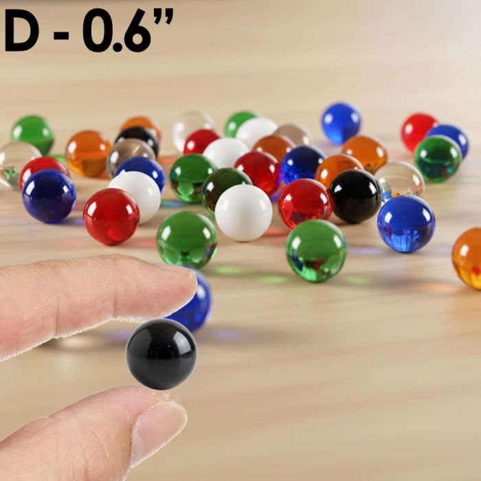 28 lbs Glass Round Marbles (Multiple Color Options) 0.6" Beads Aquarium Vase Fillers