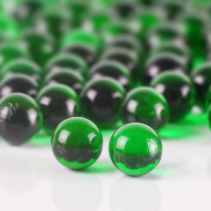 green glass round marble vase fillers