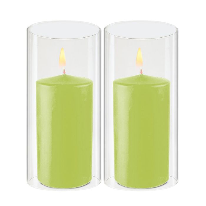 glass bottomless candle holder tubes chimney-
