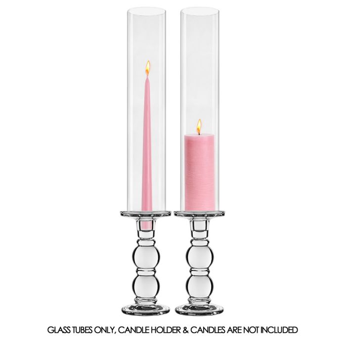 glass bottomless candle holder tubes chimney