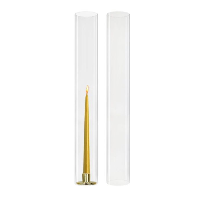 glass bottomless candle holder tubes chimney