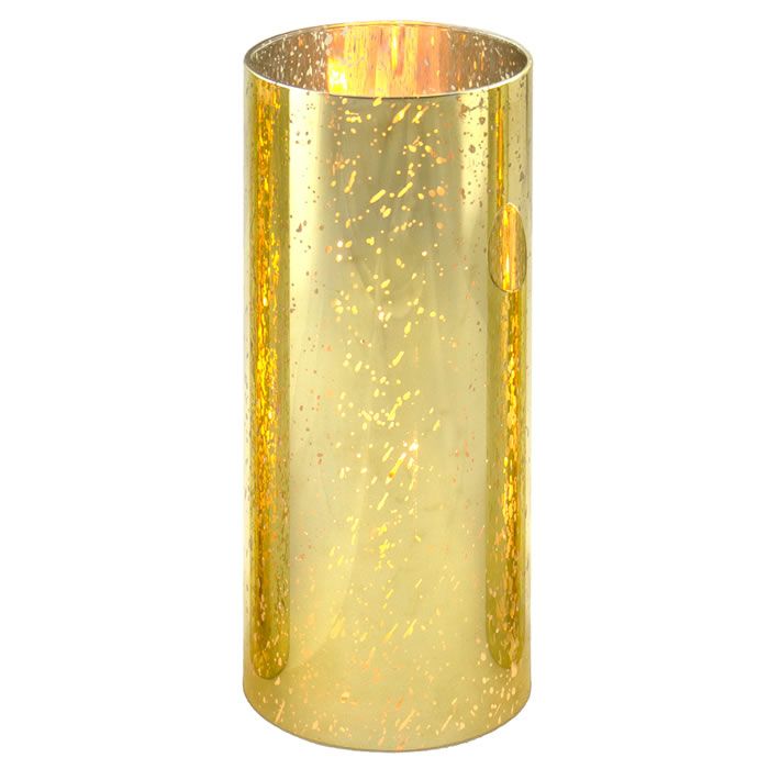 Open End Hurricane H-10" D-4" Gold Flecked Candle Lamp Shade Cover