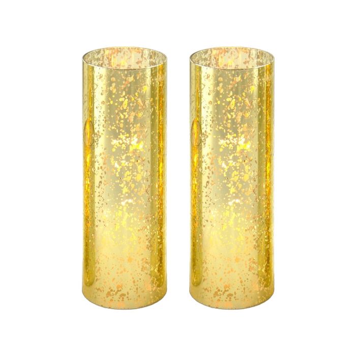 Open End Hurricane H-6" D-3" Gold Flecked Candle Lamp Shade Cover