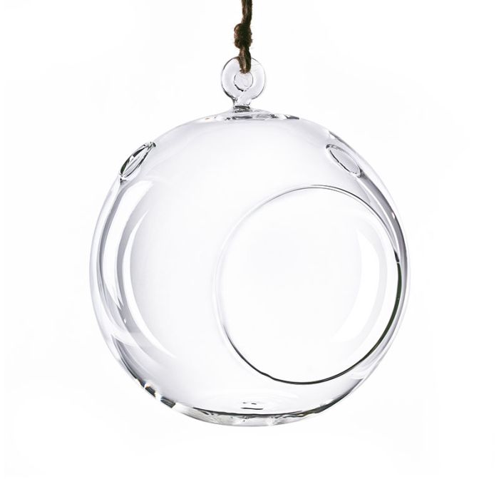 hanging glass terrarium round orbs