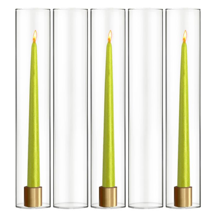 glass candle holder open ended hurricane chimney shades tubes
