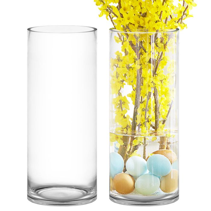 large and tall glass cylinder vases