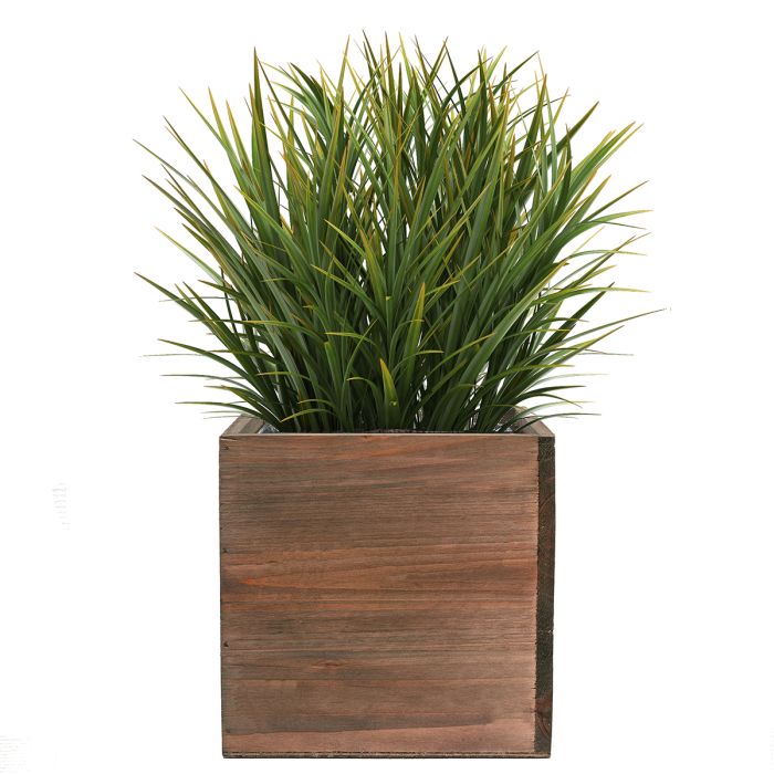 10 inch wooden planter box with zinc liner