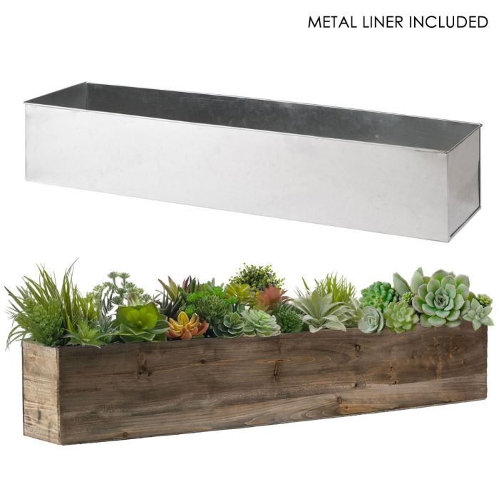 long rectangle planter for long table