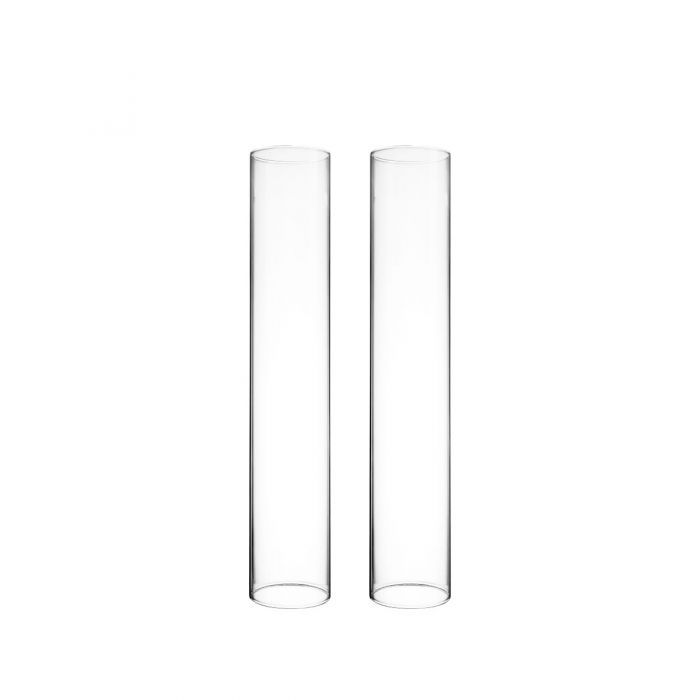 12 pcs Glass Hurricanes Shades. D-2.5" Chimney Tubes (Multiple Sizes)-14 in-Pack of 12