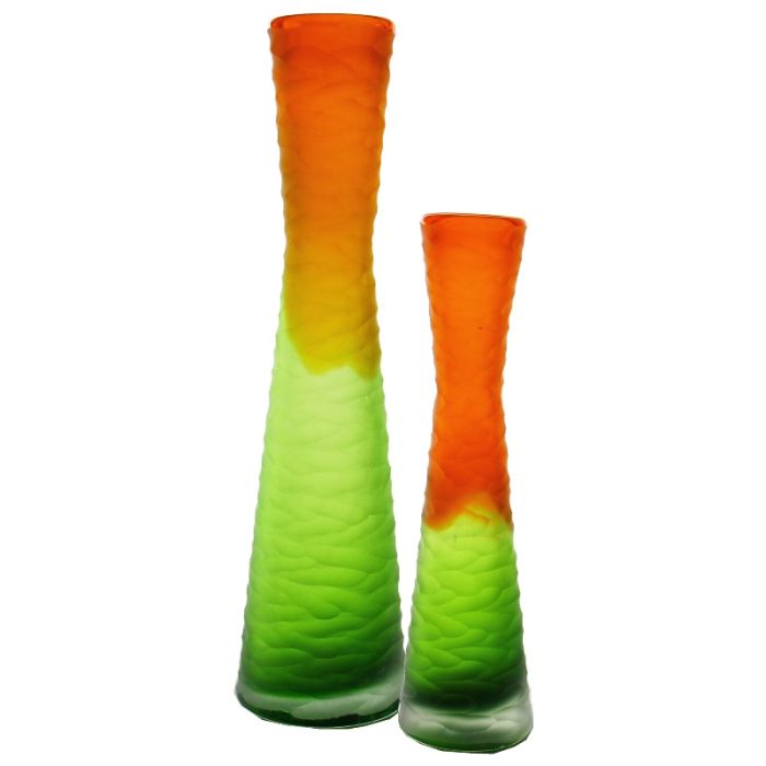 Orange Tiered Vase
