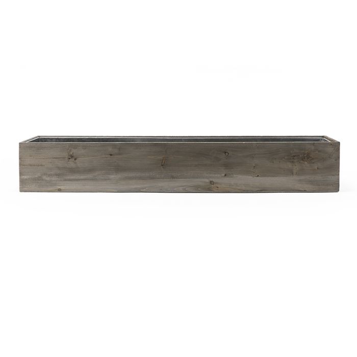 wood planter with zinc liner
