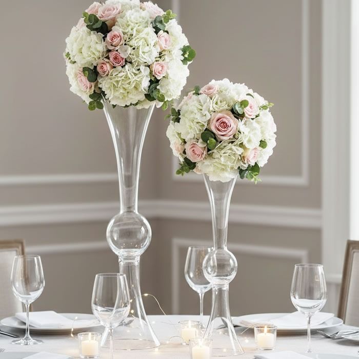 glass trumpet vases