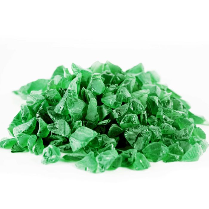 Frosted Green Sea Glass Crushed Vase Filler Aquarium Nautical Decor