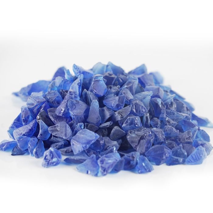 Frosted Blue Sea Glass Crushed Vase Filler Aquarium Nautical Decor