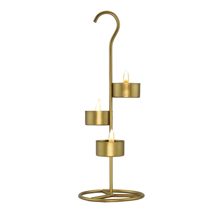 Tea Light Gold Metal Candle Holder Stands