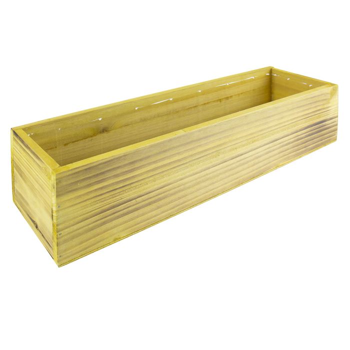 unfinished light brown wood planters