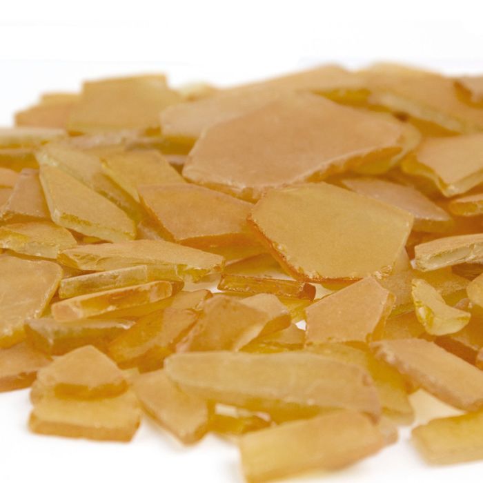 25 lbs Sea Glass Flat Vase Filler Yellow 0.25" - 2.8"