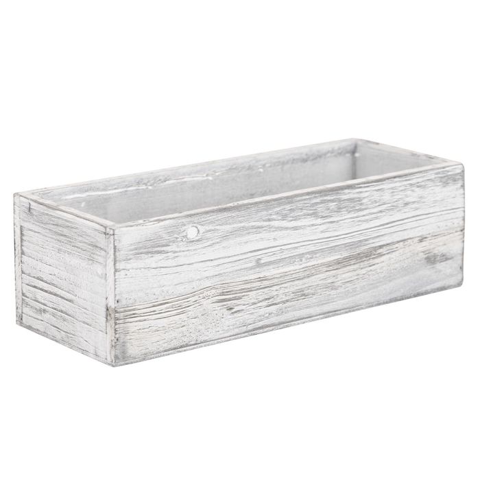 white wash wooden planter box