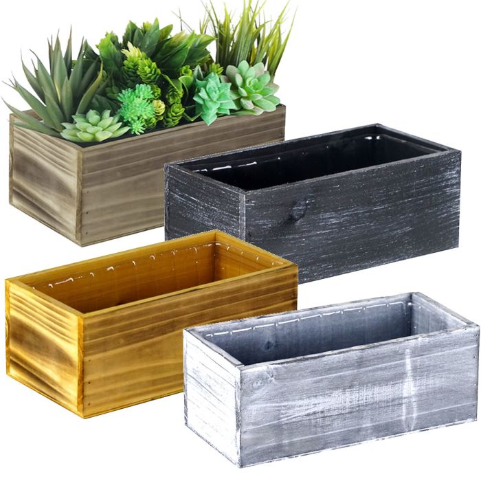 rectangle wood planter box window succulent planters