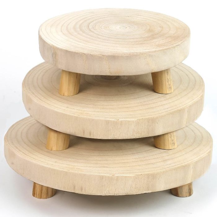 wooden serve board tray pedestal footed