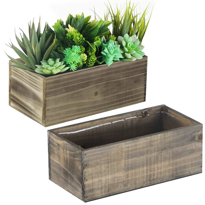 rectangle wood planter box wholesale