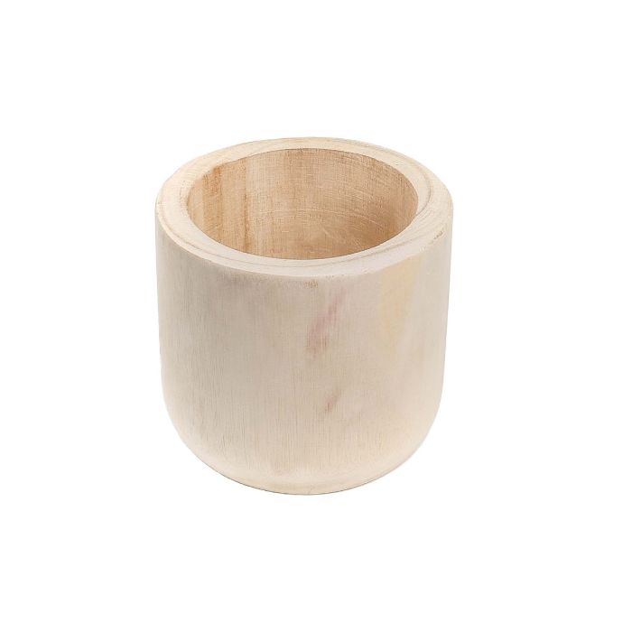 wood cylinder planters