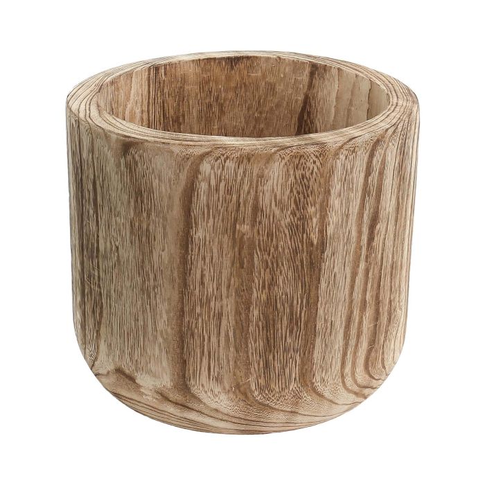 11 inches wood cylinder planters