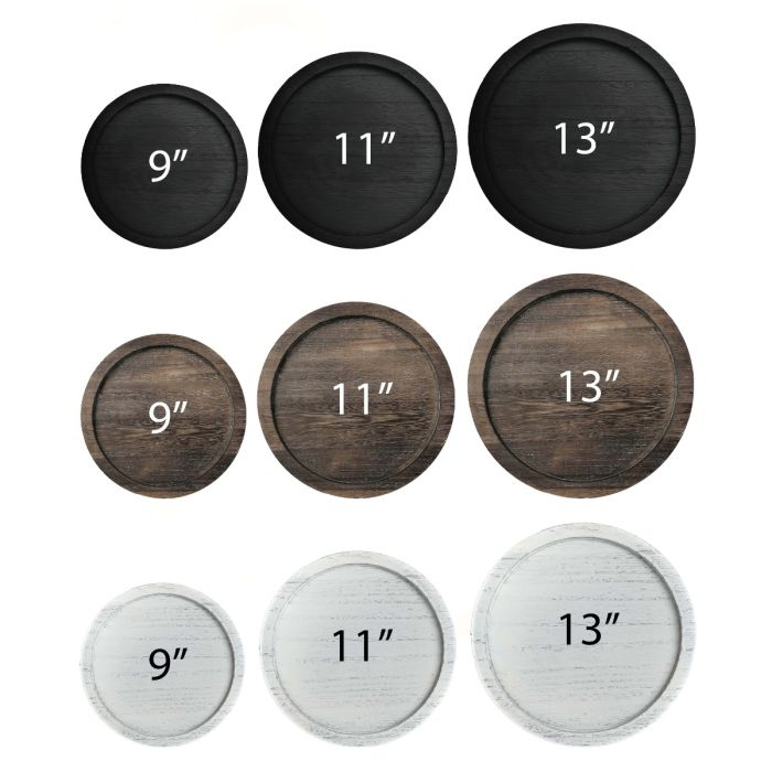 black white brown serving wooden tray