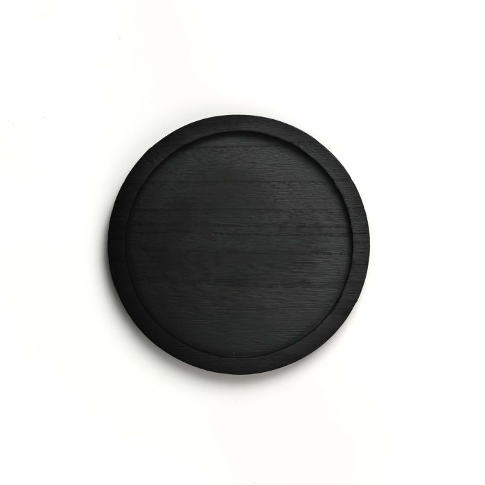 black 9 inches wooden tray