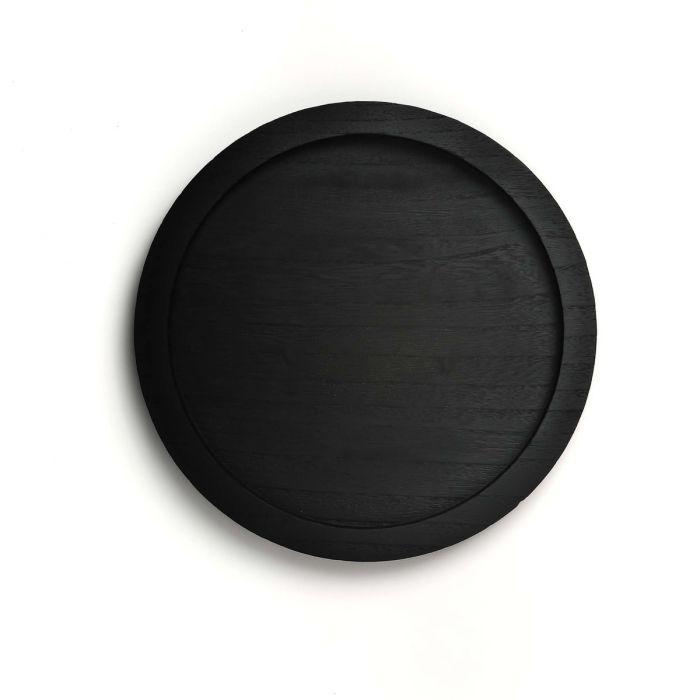 black 11 inches wood tray
