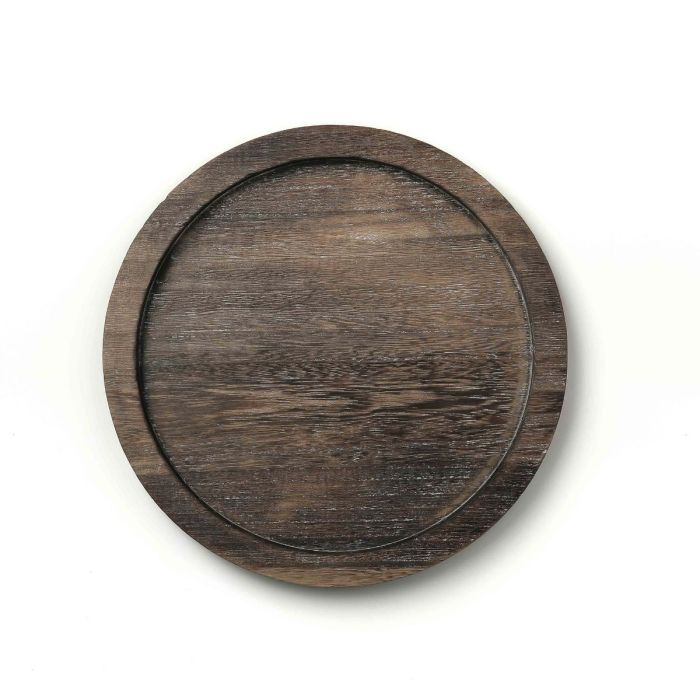 brown wooden serve tray