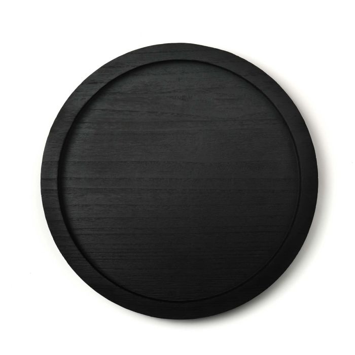 large 13 inches black wooden tray