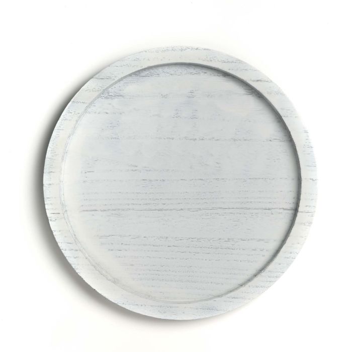 white 13 inches wooden serve tray