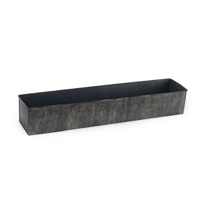 zinc rectangle galvanized metal planters