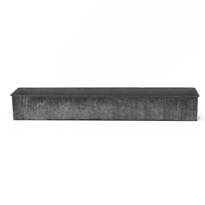 zinc rectangle galvanized metal planters