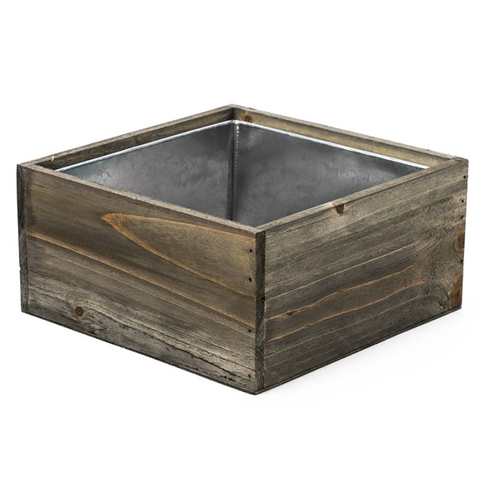 square wood planter box