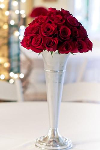 Valentine's Day Flower Arrangement Ideas with Trumpet Vases