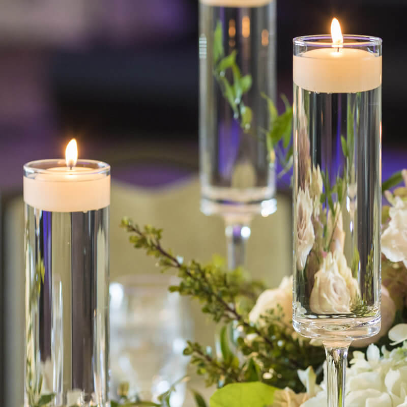 Wedding Single Glass/Metal floating candle holder set 