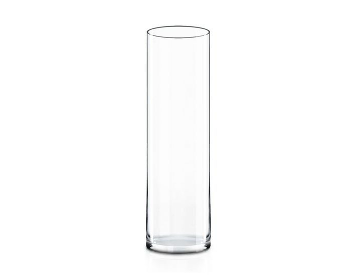 18 Inch Tall 5 Inch Wide Cylinder Glass Vase Event Decor