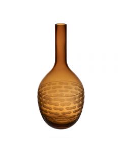 amber orange tear drop glass vases