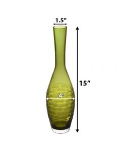 olive green teardrop glass vases bud vase floral art glass