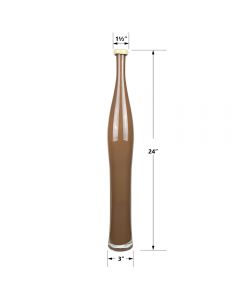 brown slim decorative vases