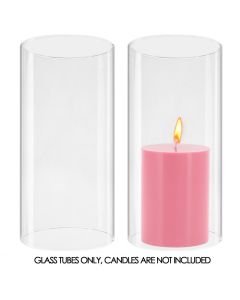 glass bottomless candle holder tubes chimney-