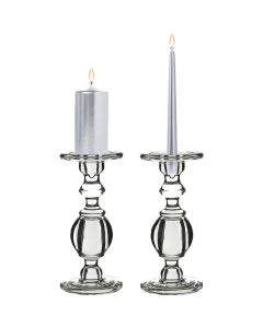 glass candle holder for pillar and taper candles