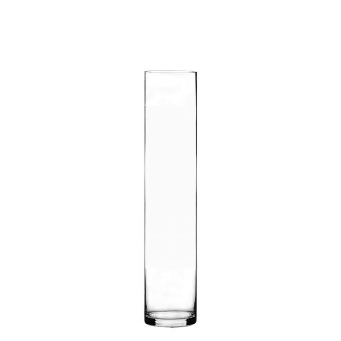 H-20/" Opening Diameter 4/" Clear Glass Cylinder Glass Vase Wholesale 6 pcs